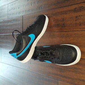 Nike Men's Court Vision Low Black/Laser Blue Sneakers Size 11